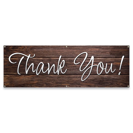Signmission Thank You! Banner Concession Stand Food Truck Single Sided B-72-30167